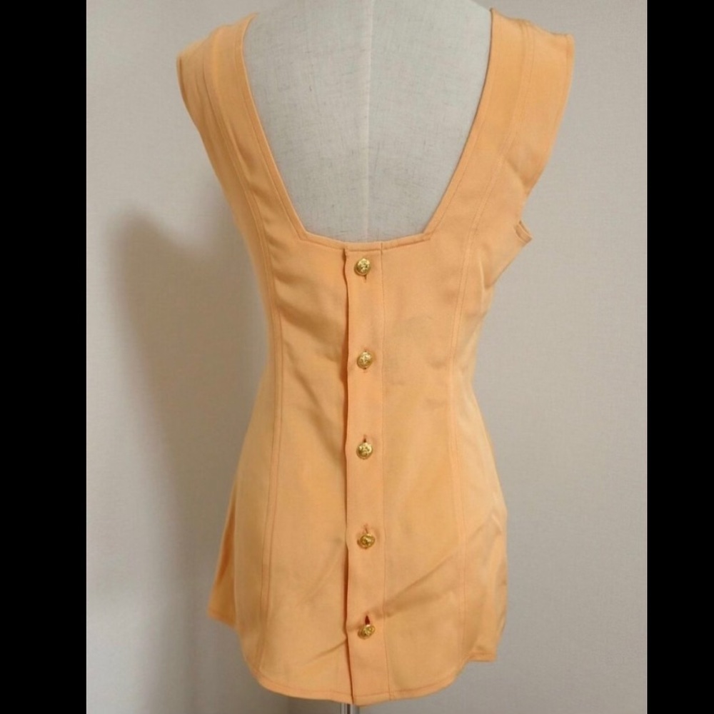 Chanel vintage CC buttons silk corset top